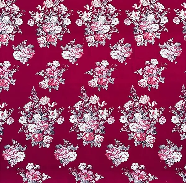 Pink_And_Red_Glace_Cotton_Printed_Super_King_Size_Double_Bedsheet_For_Double_Bed_With-2_Pillow_Covers,108*108''