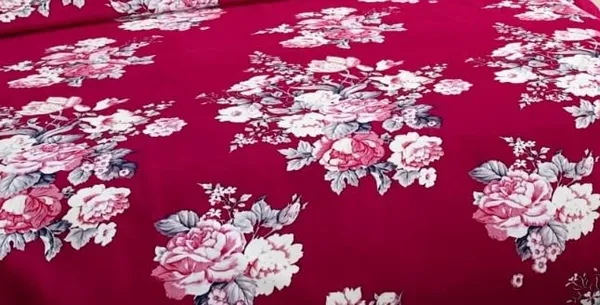 Red_Floral_Cotton_Printed_Super_King_Size_Double_Bedsheet_With-Two_Pillow_Covers