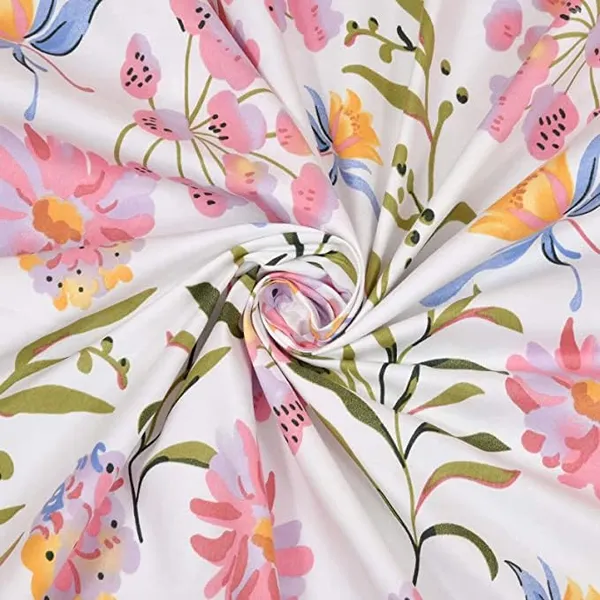 White_Floral_Glace_Cotton_Printed_Super_King_Size_Double_Bedsheet_For_Double_Bed_With-2_Pillow_Covers,108*108''