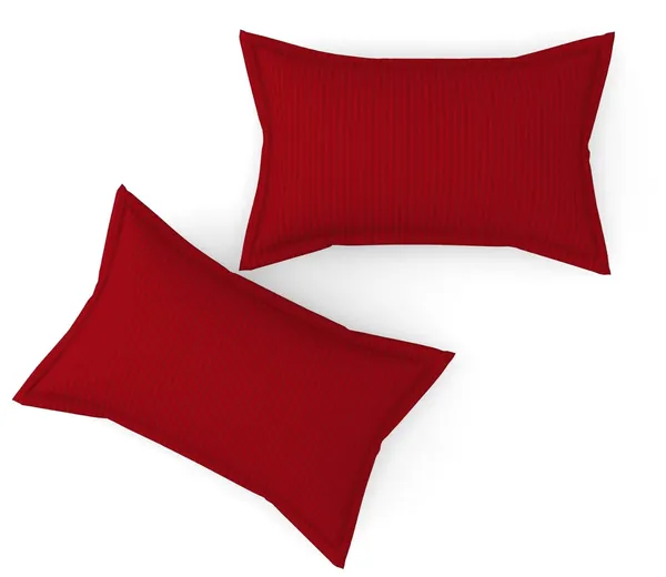 Red_Pure_Cotton_Plain_Stripe_King_Size_Double_Bedsheet_For_Double_Bed_With-Two_Pillow_Covers(Super_King_,_108*108_Inches)