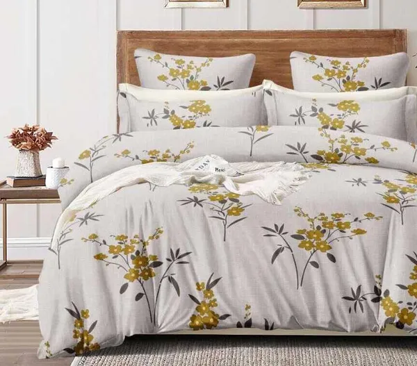 Grey_Floral_Print_-_Soft_Glace_Cotton_Queen_Size_Abstract_Printed_Premium_Double_Bedsheet_With-Two_King_Size_Pillow_Covers_90''x100''