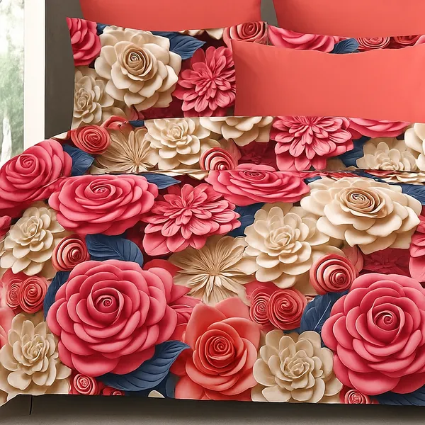 DECOR2ADMIRE_300_TC_Premium_7D_Print_Super_King_Size_Cotton_Bedsheet_Set_with_2_Pillow_Covers_|_Ultra_Soft_108”_x_108”_|_Elegant_Floral_Designs_(Petal_Paradise)