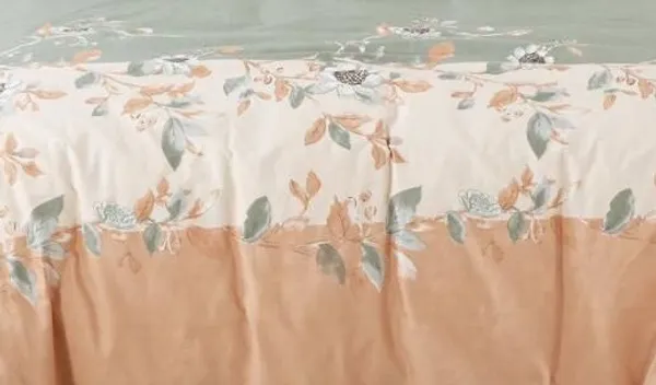 Peach_Floral__Premium_Cotton_Queen_Size_Printed_Double_Bedsheet_With-Two_Pillow_Covers_90_Inchesx100_Inches