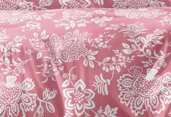 Pink_Floral_Premium_Glace_Cotton_Printed_Super_King_Size_Double_Bedsheet_With-2_Pillow_Covers,_108*108''