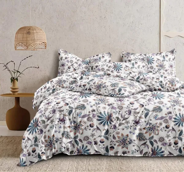 DECOR2ADMIRE_300_TC_Super_King_Size_Glace_Cotton_Printed_Bedsheet_with_2_Pillow_Covers_-_108"_x_108"_(275cm_x_275cm)_(White_Floral)