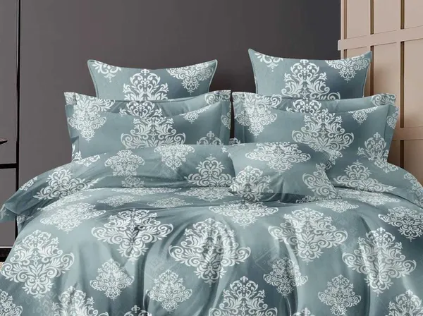 Green_Floral__Cotton_Printed_Super_King_Size_Double_Bedsheet_For_With-2_Pillow_Covers_