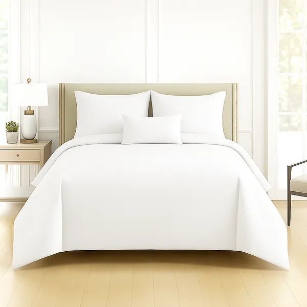 White_Cotton_Plain_Queen_Size_Double_Bedsheet_For_Double_Bed_With-Two_Pillow_Covers(Queen,_)(90*100_Inches)