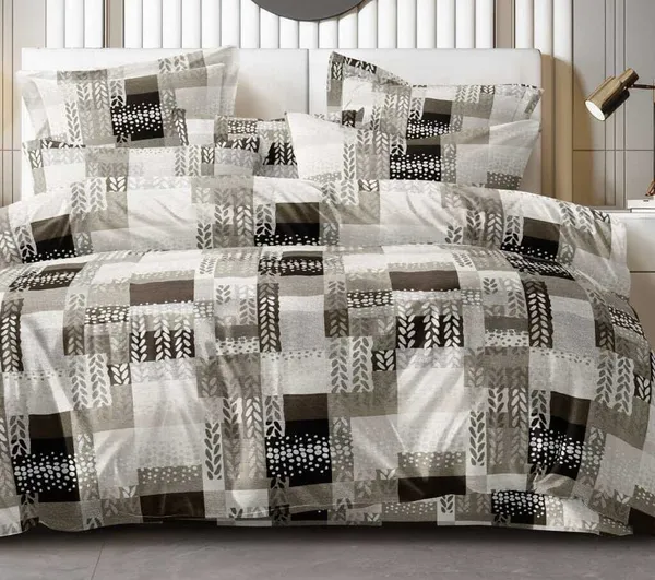 DECOR2ADMIRE_300TC_Premium_Glace_Cotton_Printed_Super_King_Size_Double_Bedsheet_with_Two_Pillow_Covers,_108_*_108_Inches_or_9ft_by_9ft_or_275_cm_x_275_cm_(Green_Multi_Printed)