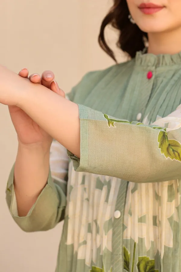 Charm_Green_Designer_Cotton_Kurti_Set