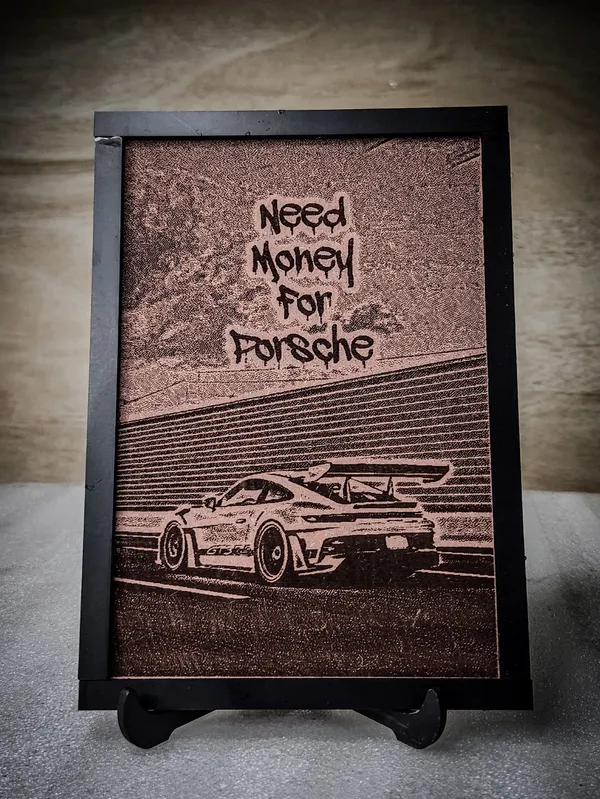 Porsche_Beige_Wood_Engraved_Wall_Frame_|_For_Wall_Decoration