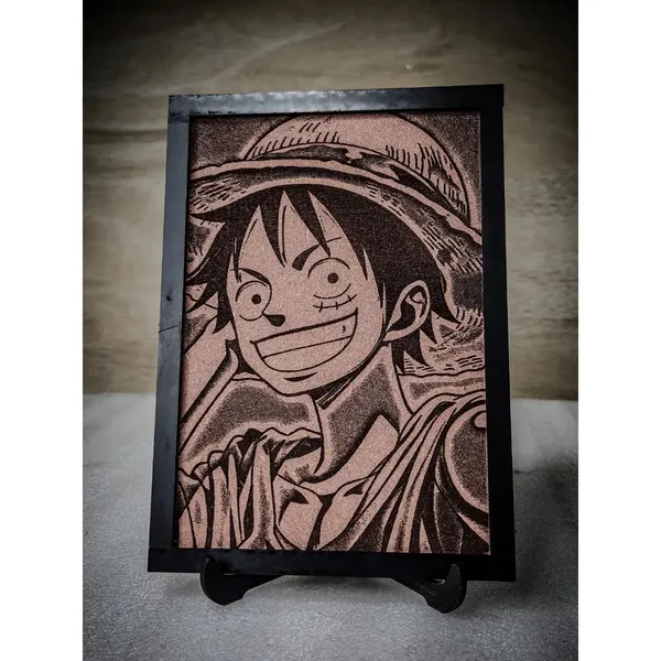 Luffy_Beige_Wood_Engraved_Wall_Frame_|_Anime_Theme_|_For_Wall_Decoration