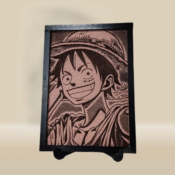 Luffy_Beige_Wood_Engraved_Wall_Frame_|_Anime_Theme_|_For_Wall_Decoration
