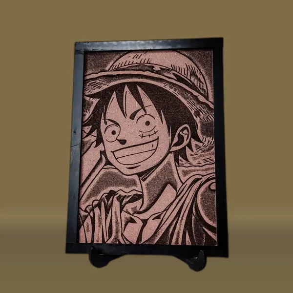 Luffy_Beige_Wood_Engraved_Wall_Frame_|_Anime_Theme_|_For_Wall_Decoration