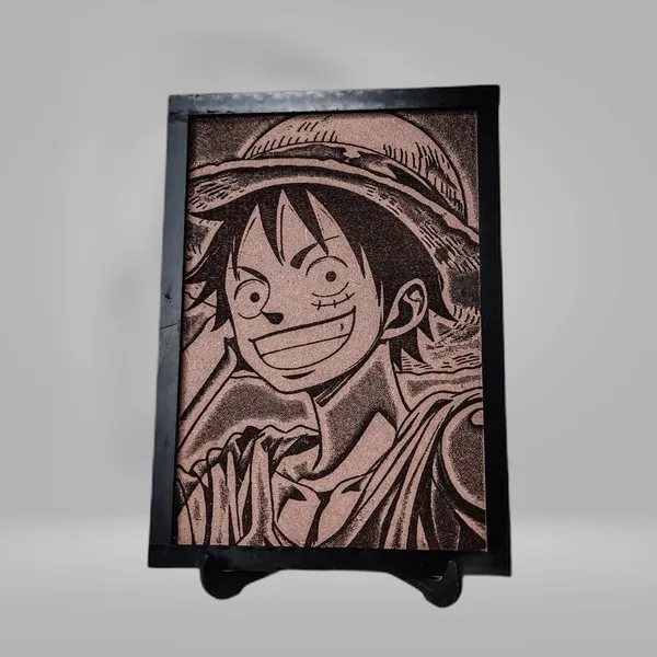 Luffy_Beige_Wood_Engraved_Wall_Frame_|_Anime_Theme_|_For_Wall_Decoration