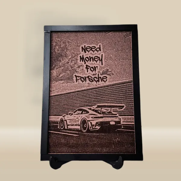 Porsche_Beige_Wood_Engraved_Wall_Frame_|_For_Wall_Decoration