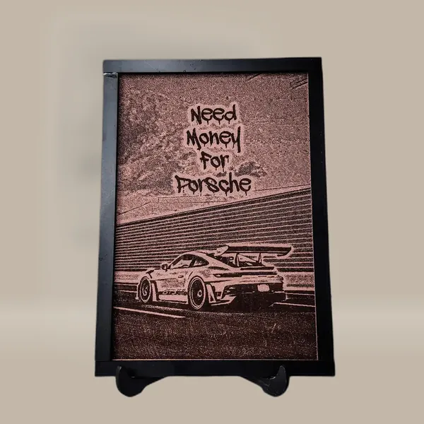 Porsche_Beige_Wood_Engraved_Wall_Frame_|_For_Wall_Decoration