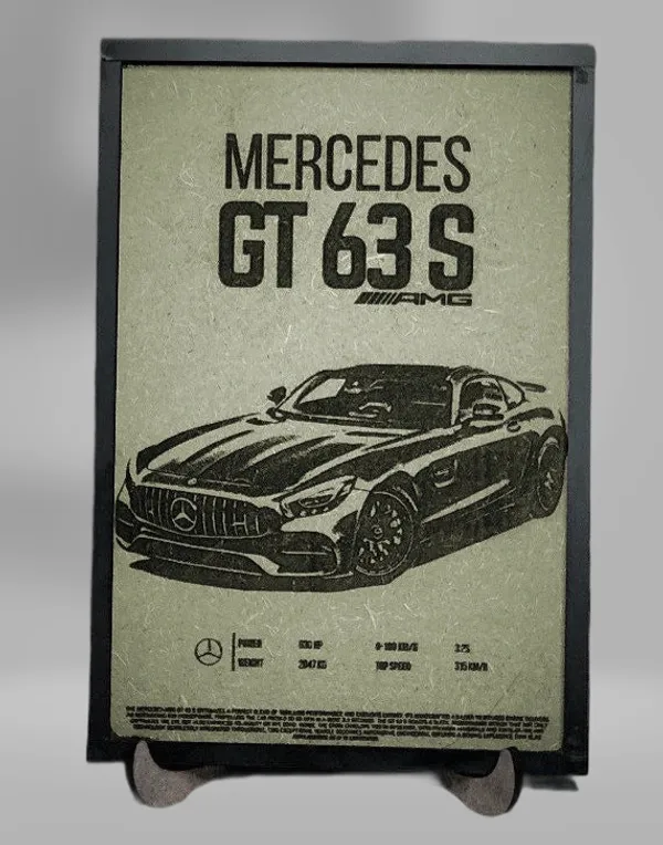 Mercedes_Green_Wood_Engraved_Wall_Frame_|_Car_Theme_|_For_Wall_Decoration