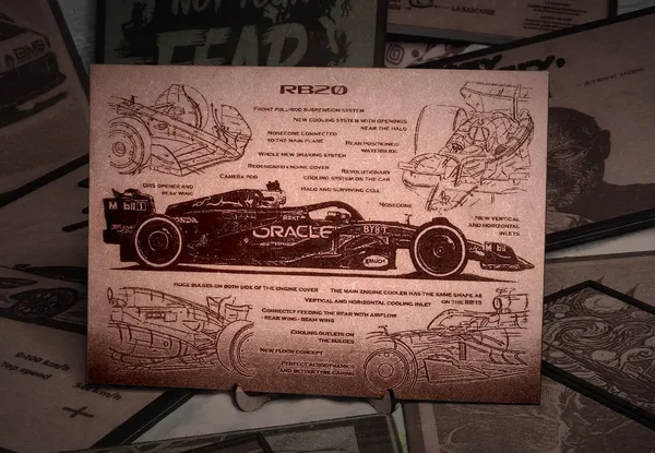 Formula_One_Beige_Wood_Engraved_Wall_Frame_|_Car_Theme_|_For_Wall_Decoration