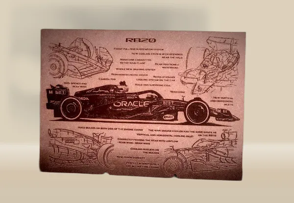 Formula_One_Beige_Wood_Engraved_Wall_Frame_|_Car_Theme_|_For_Wall_Decoration