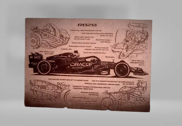 Formula_One_Beige_Wood_Engraved_Wall_Frame_|_Car_Theme_|_For_Wall_Decoration
