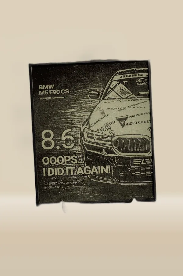 Bmw_M5_Green_Wood_Engraved_Wall_Frame_|_Car_Theme_|_For_Wall_Decoration
