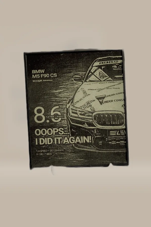 Bmw_M5_Green_Wood_Engraved_Wall_Frame_|_Car_Theme_|_For_Wall_Decoration