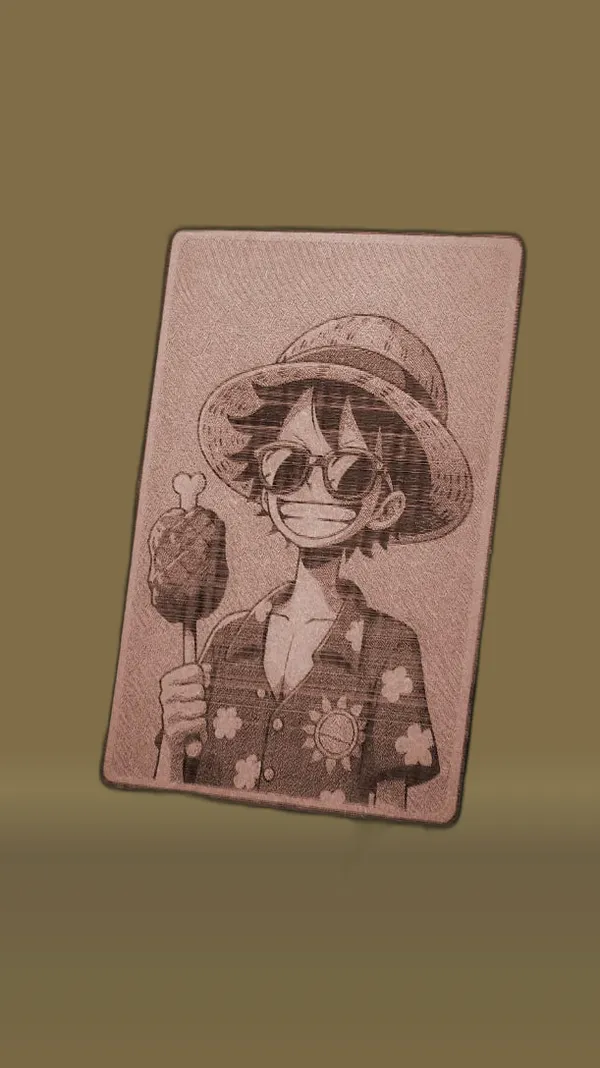 Luffy_Beige_Wood_Engraved_Wall_Frame_|_Anime_Theme_|_For_Wall_Decoration