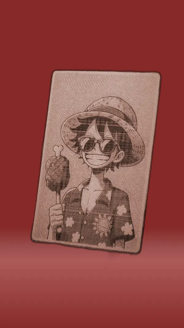 Luffy_Beige_Wood_Engraved_Wall_Frame_|_Anime_Theme_|_For_Wall_Decoration