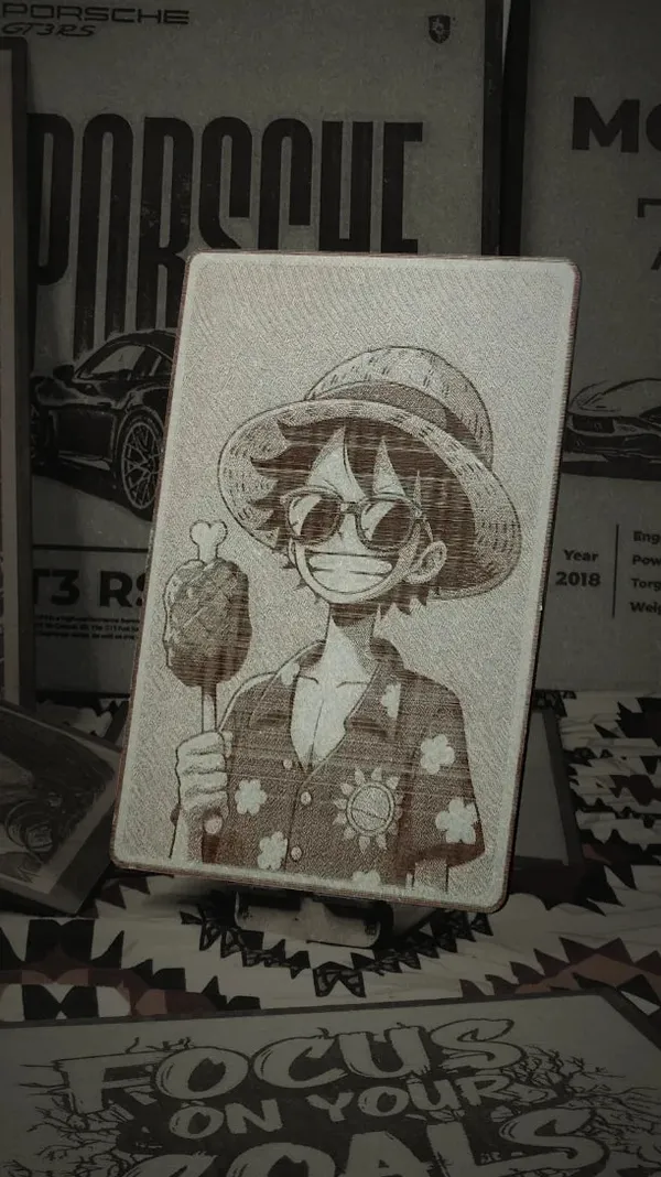 Luffy_Green_Wood_Engraved_Wall_Frame_|_Anime_Theme_|_For_Wall_Decoration