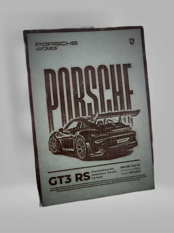 Porsche_Gt3Rs_Green_Wood_Engraved_Wall_Frame_|_Car_Theme_|_For_Wall_Decoration