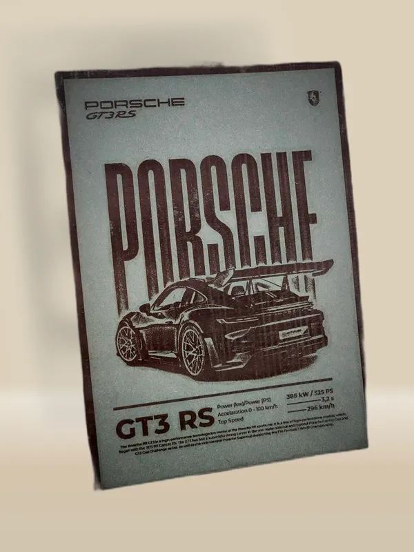 Porsche_Gt3Rs_Green_Wood_Engraved_Wall_Frame_|_Car_Theme_|_For_Wall_Decoration
