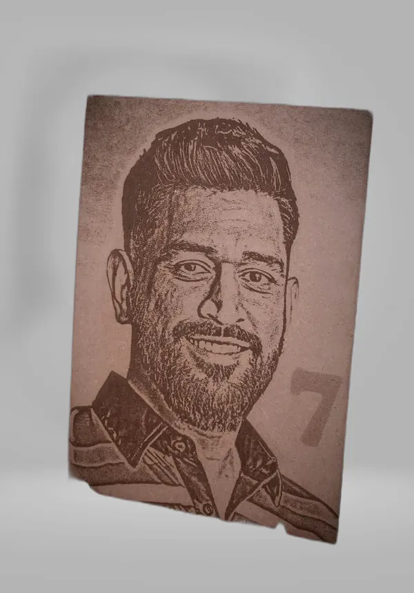 Ms_Dhoni_Beige_Wood_Engraved_Wall_Frame_|_For_Wall_Decoration