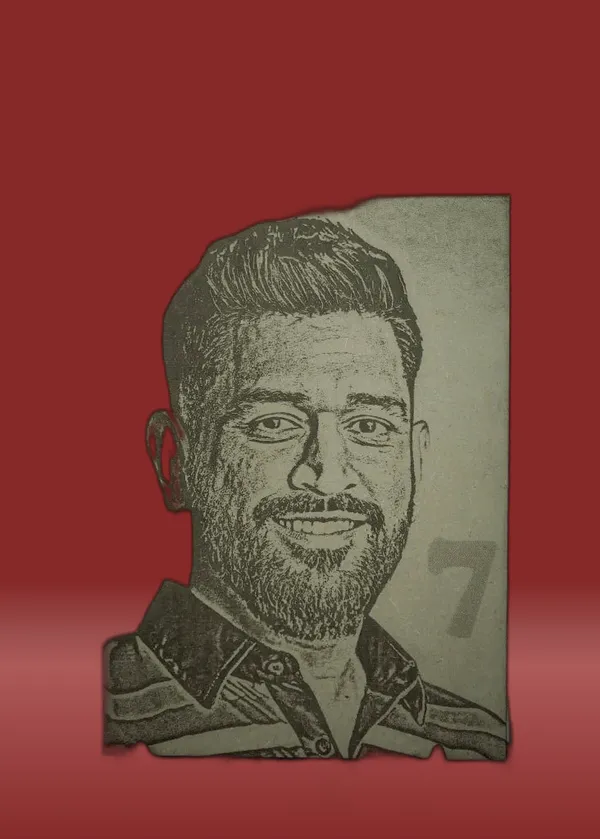 Ms_Dhoni_Green_Wood_Engraved_Wall_Frame_|_For_Wall_Decoration