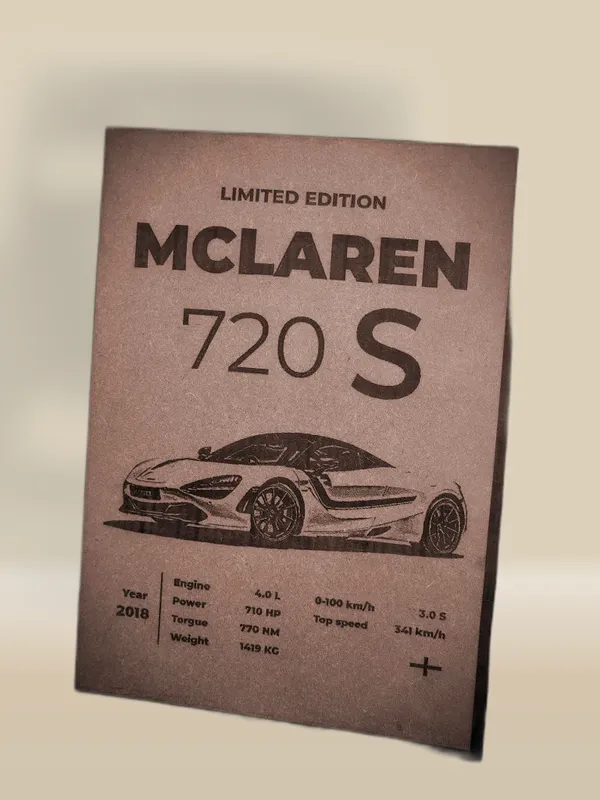 Sports_Cars_Beige_Wood_Engraved_Wall_Frame_|_Car_Theme_|_For_Wall_Decoration