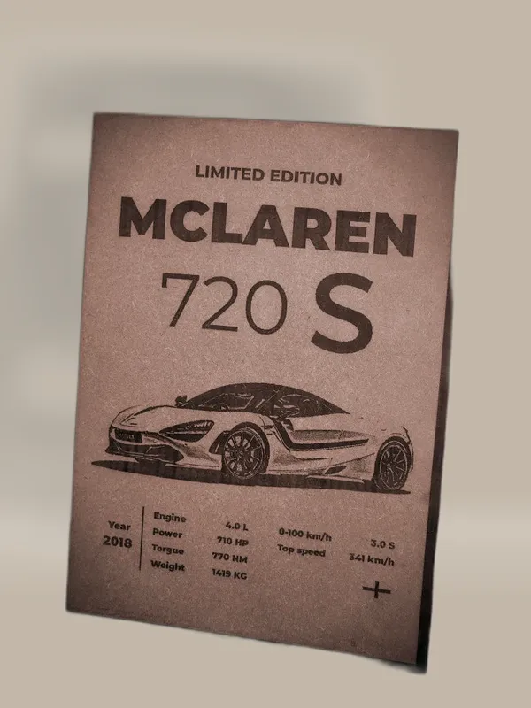 Sports_Cars_Beige_Wood_Engraved_Wall_Frame_|_Car_Theme_|_For_Wall_Decoration