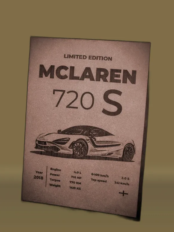 Sports_Cars_Beige_Wood_Engraved_Wall_Frame_|_Car_Theme_|_For_Wall_Decoration