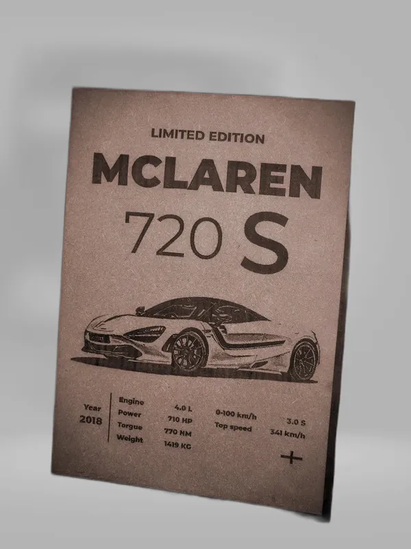 Sports_Cars_Beige_Wood_Engraved_Wall_Frame_|_Car_Theme_|_For_Wall_Decoration