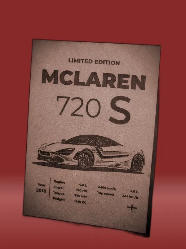 Sports_Cars_Beige_Wood_Engraved_Wall_Frame_|_Car_Theme_|_For_Wall_Decoration