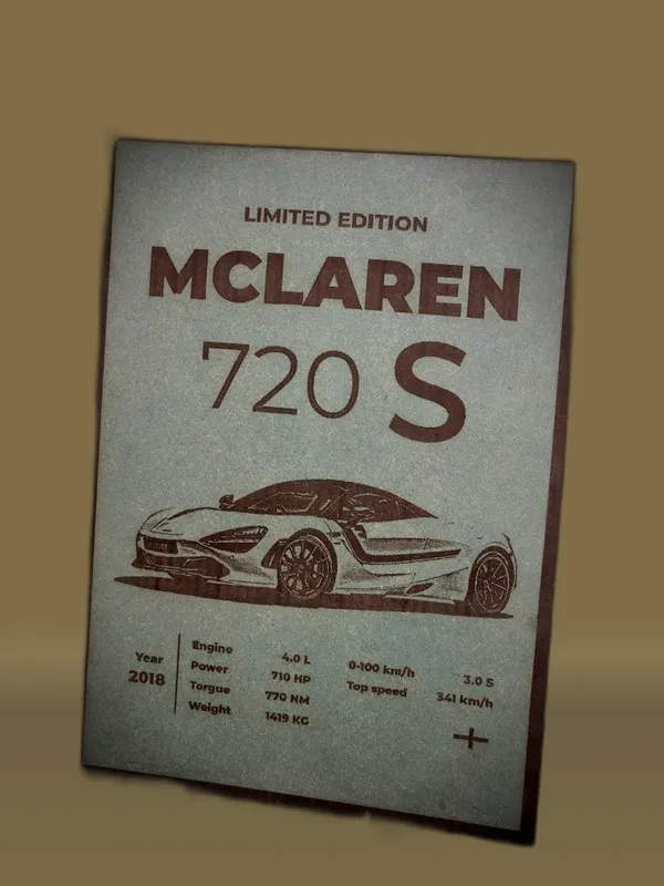 Sports_Cars_Green_Wood_Engraved_Wall_Frame_|_Car_Theme_|_For_Wall_Decoration