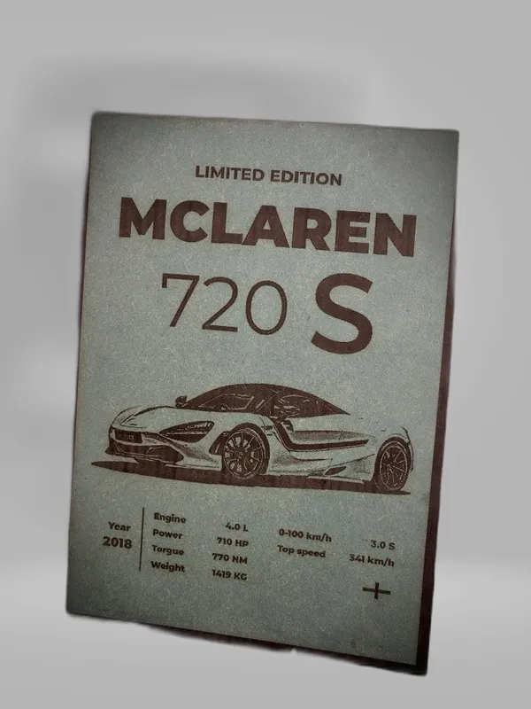 Sports_Cars_Green_Wood_Engraved_Wall_Frame_|_Car_Theme_|_For_Wall_Decoration