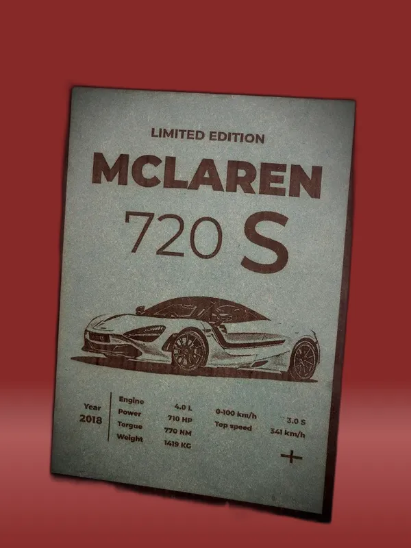 Sports_Cars_Green_Wood_Engraved_Wall_Frame_|_Car_Theme_|_For_Wall_Decoration