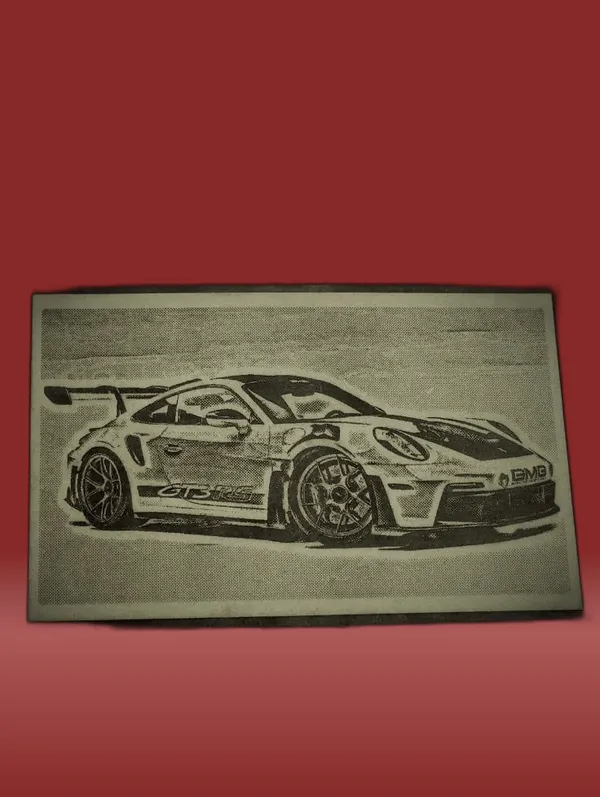 Sports_Cars_Green_Wood_Engraved_Wall_Frame_|_Car_Theme_|_For_Wall_Decoration