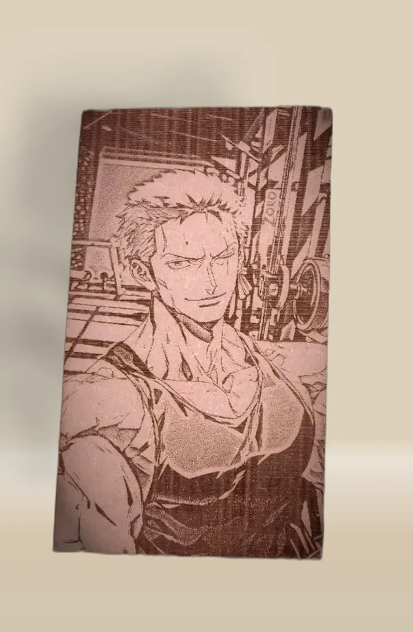 Roronoa_Zoro_Beige_Wood_Engraved_Wall_Frame_|_Anime_Theme_|_For_Wall_Decoration