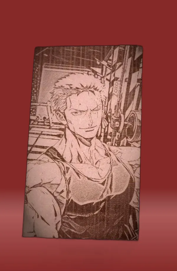 Roronoa_Zoro_Beige_Wood_Engraved_Wall_Frame_|_Anime_Theme_|_For_Wall_Decoration