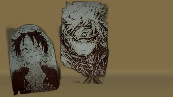 Anime_Characters_Green_Wood_Engraved_Wall_Frame_|_Anime_Theme_|_For_Wall_Decoration