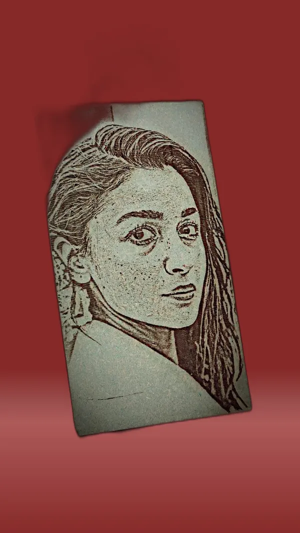 Alia_Bhatt_Green_Wood_Engraved_Wall_Frame_|_For_Wall_Decoration
