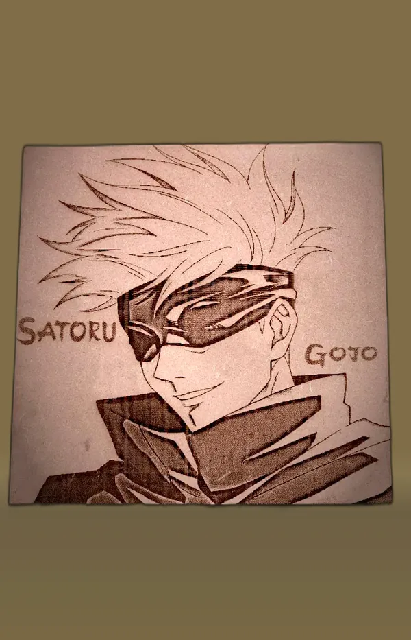Gojo_Satoru_Beige_Wood_Engraved_Wall_Frame_|_Anime_Theme_|_For_Wall_Decoration
