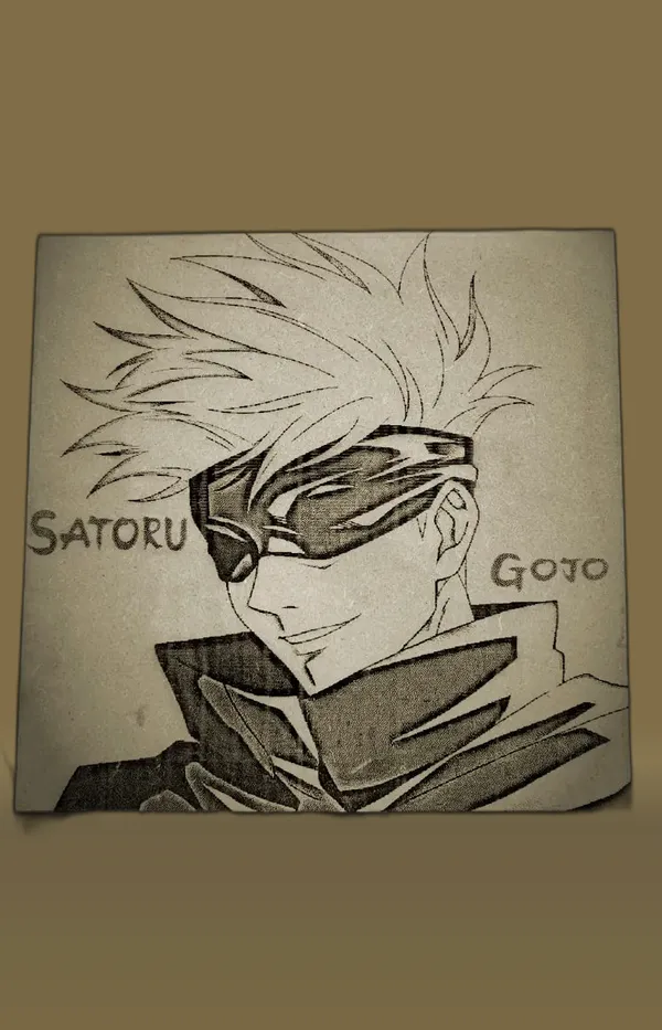Gojo_Satoru_Green_Wood_Engraved_Wall_Frame_|_Anime_Theme_|_For_Wall_Decoration