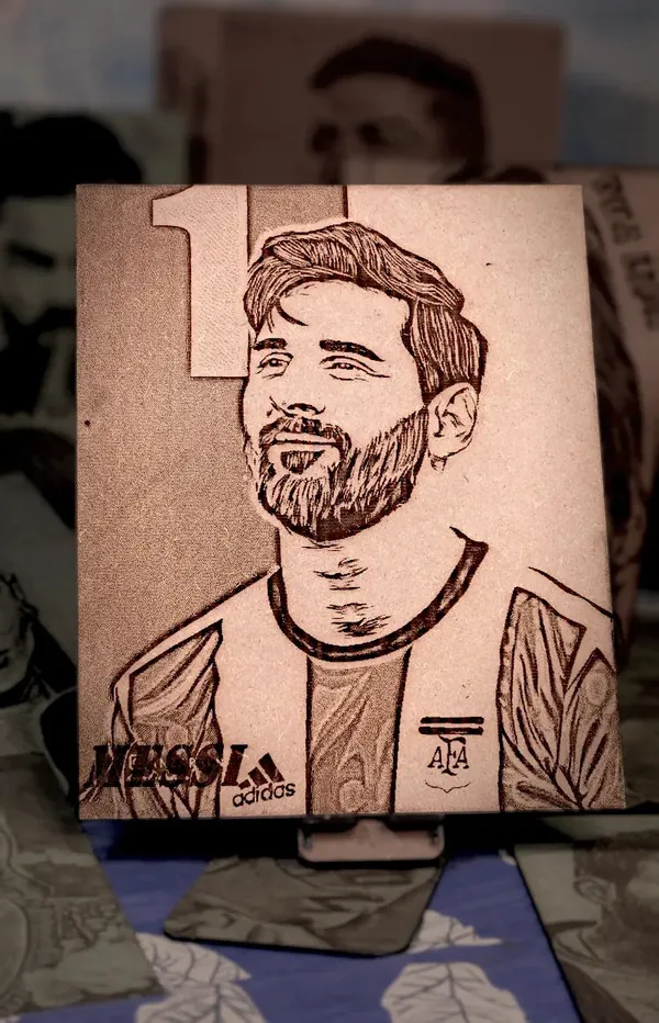 Lionel_Messi_Beige_Wood_Engraved_Wall_Frame_|_For_Wall_Decoration