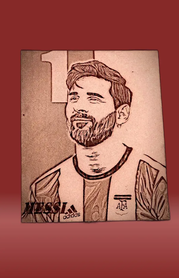 Lionel_Messi_Beige_Wood_Engraved_Wall_Frame_|_For_Wall_Decoration